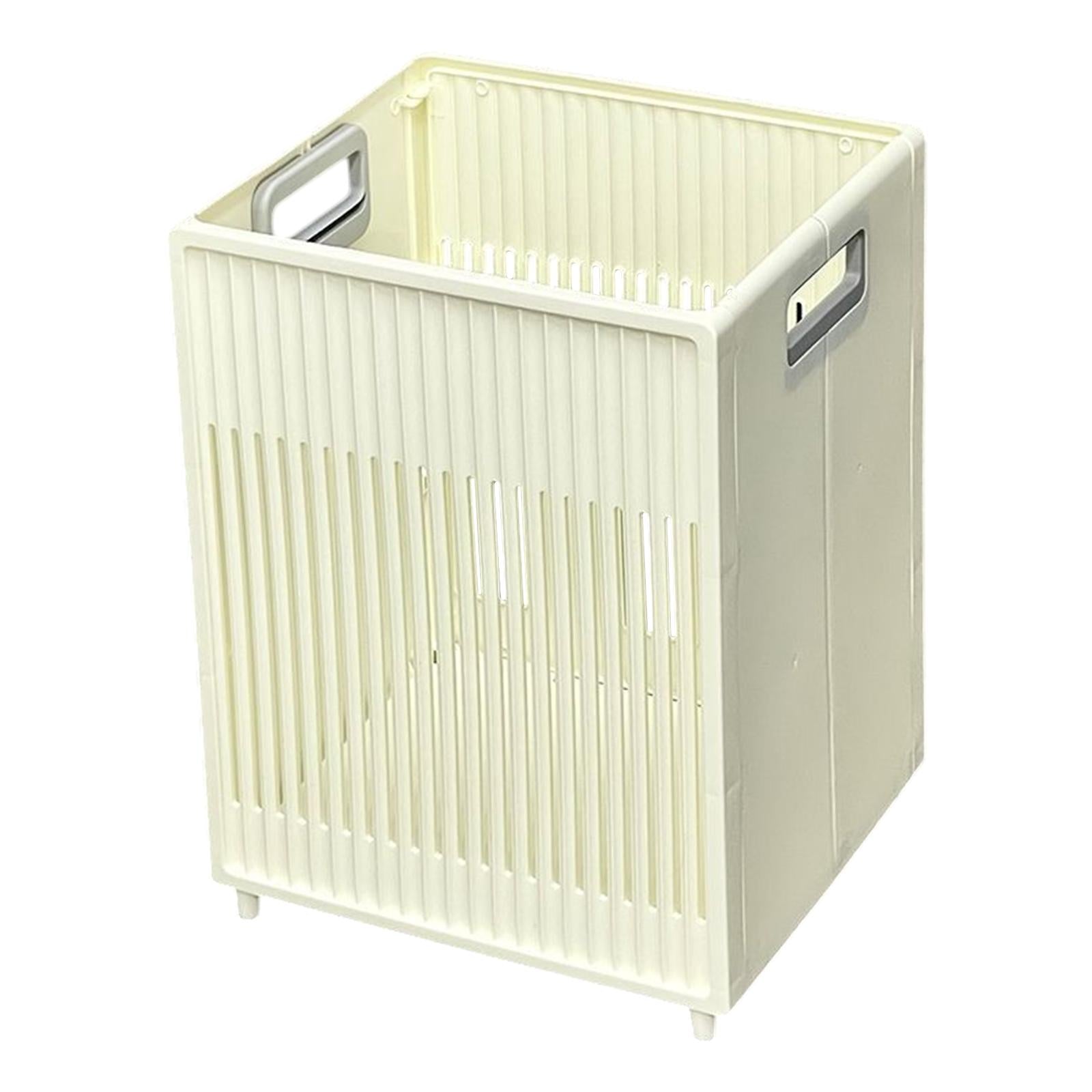 Laundry Basket Modern Versatile Dirty Clothes Basket for Bedroom Dorm Travel Cream Yellow