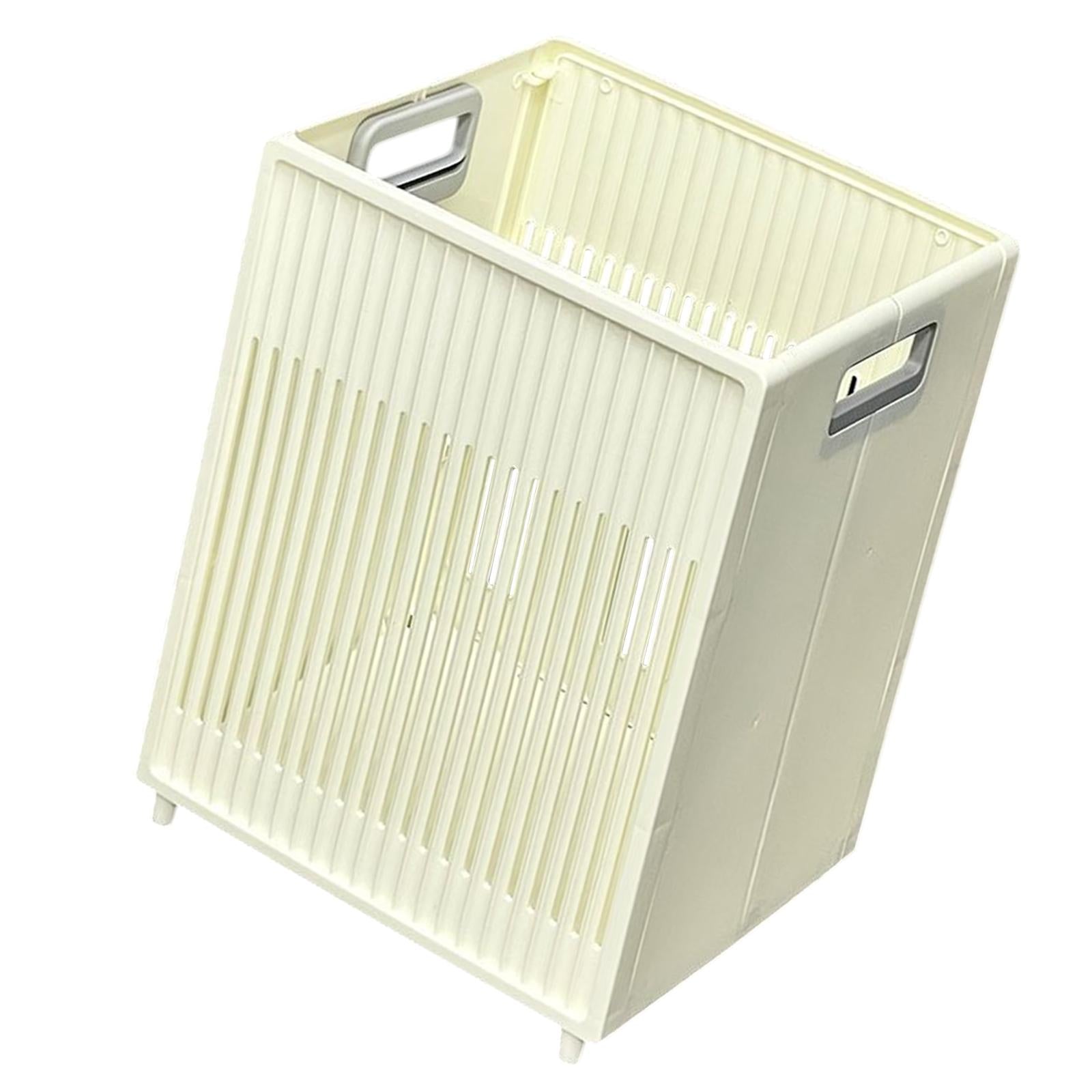 Laundry Basket Modern Versatile Dirty Clothes Basket for Bedroom Dorm Travel Cream Yellow