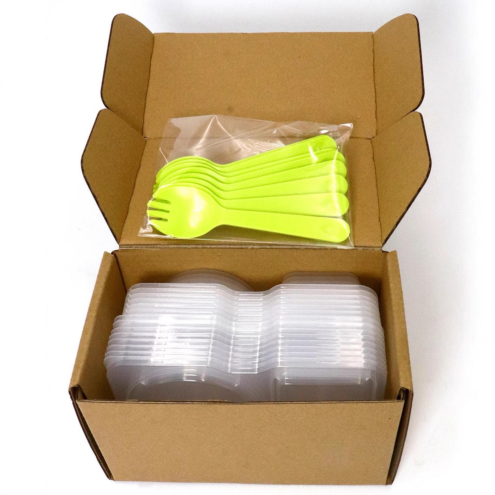 Double Condiment Containers Leakproof 2 Compartment for Sauce Sampling Salad