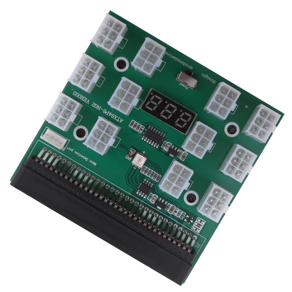 PCIe 6Pin Power Supply Adapter Breakout Board Adapter Autostart for Mining