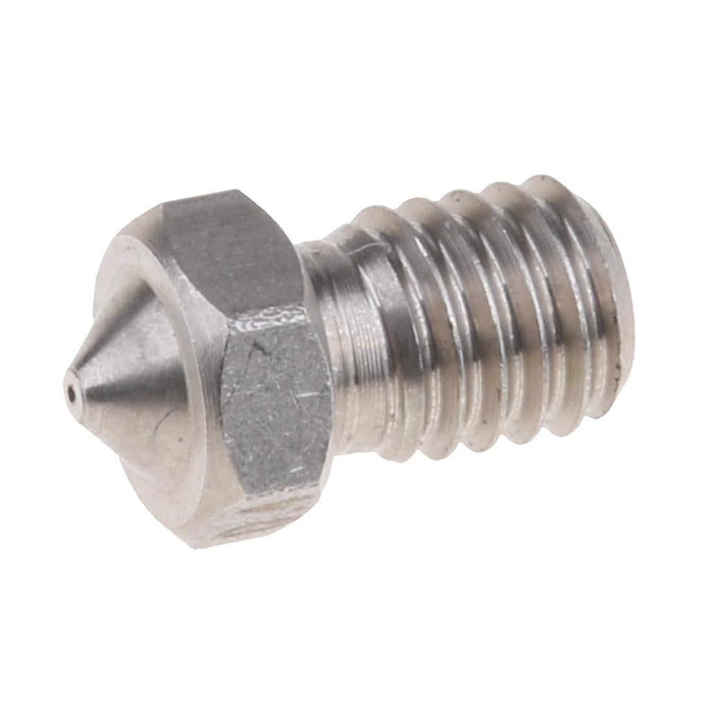Stainless Steel V5 V6 3D Printer M6 Extruder Nozzle Head 0.4mm for 3mm