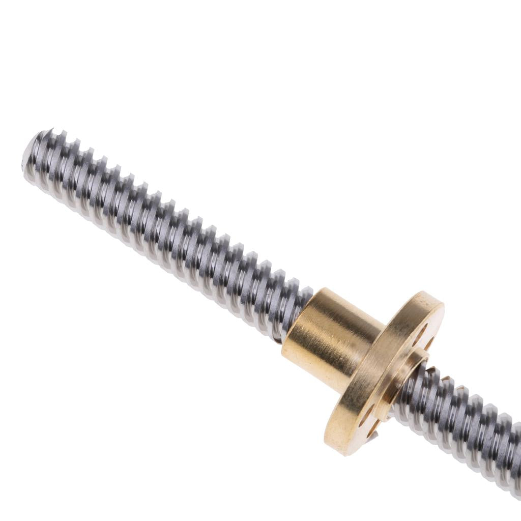 Stainless Steel T8-2-D8 Trapezoidal Lead Screw and Nut For 3D Printer 200mm