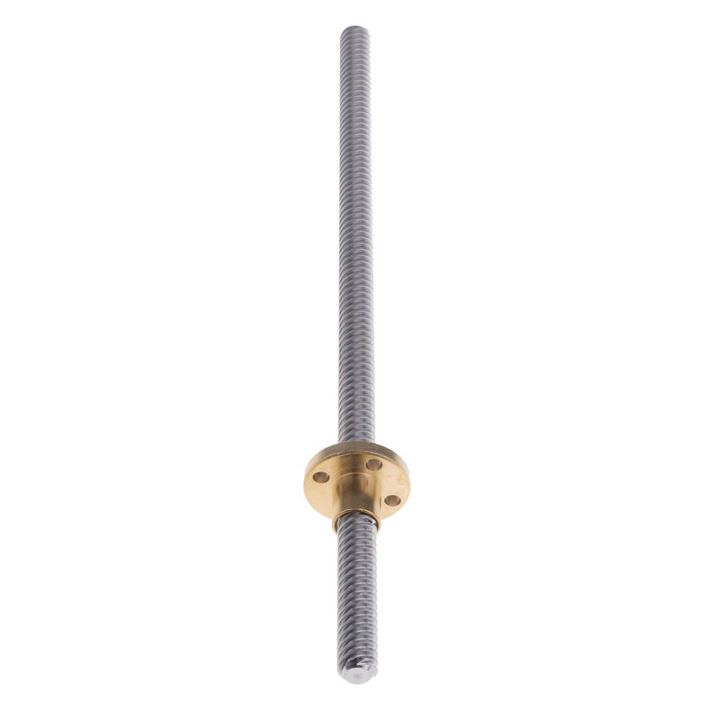 Stainless Steel T8-2-D8 Trapezoidal Lead Screw and Nut For 3D Printer 200mm