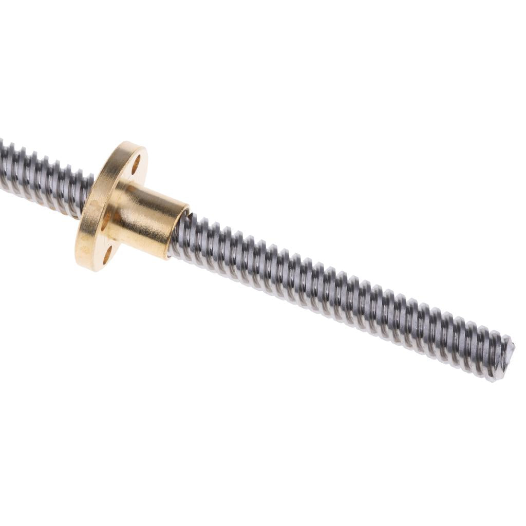Stainless Steel T8-2-D8 Trapezoidal Lead Screw and Nut For 3D Printer 350mm