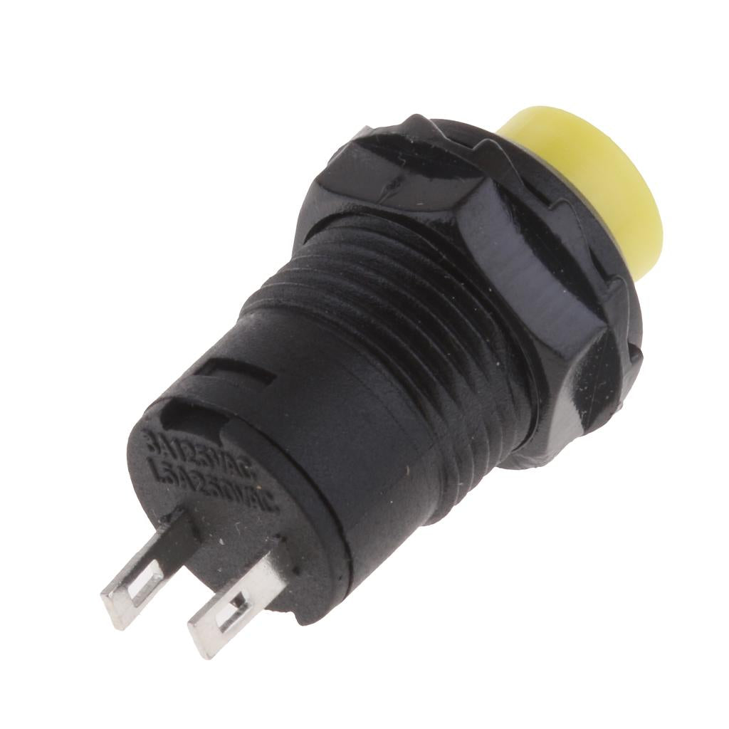 10 Pieces 16mm AC 125V 3A Waterproof Momentary Push Button Switch Yellow