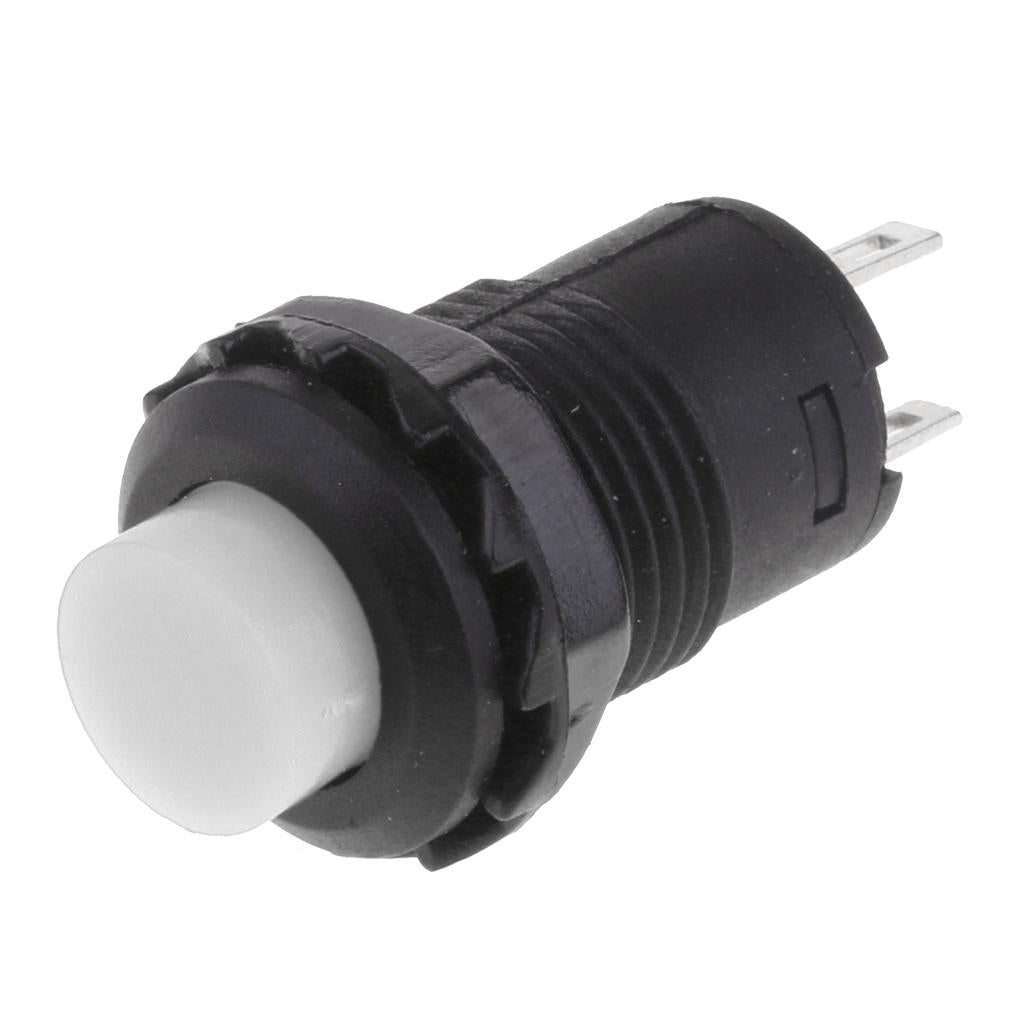10 Pieces 16mm AC 125V 3A Waterproof Momentary Push Button Switch White