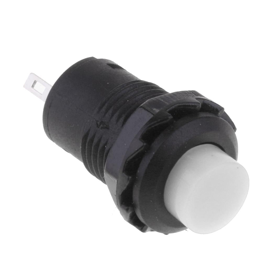 10 Pieces 16mm AC 125V 3A Waterproof Momentary Push Button Switch White