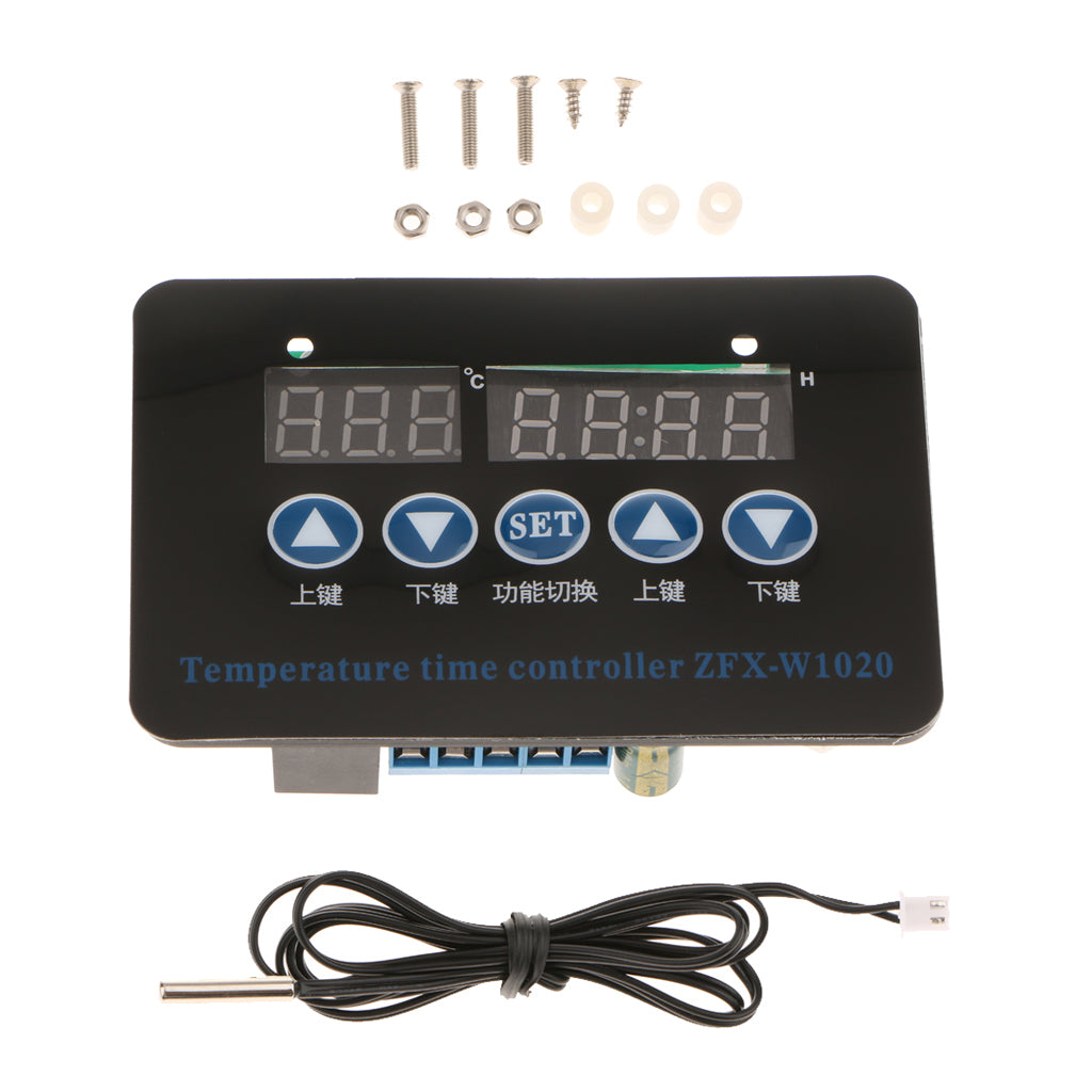 Dual Digital LED Thermostat Temperature Controller Thermometer Switch 220V