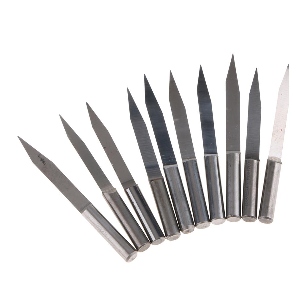 10 Pieces 4mm Carbide PCB Engraving Bits CNC Router Tool 20 Degree 0.1mm Tip