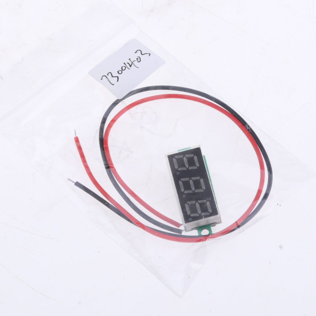 0.28 Inch 2 Wire LED DC2.5-30V Voltmeter Digital Voltage Meter Tester Green