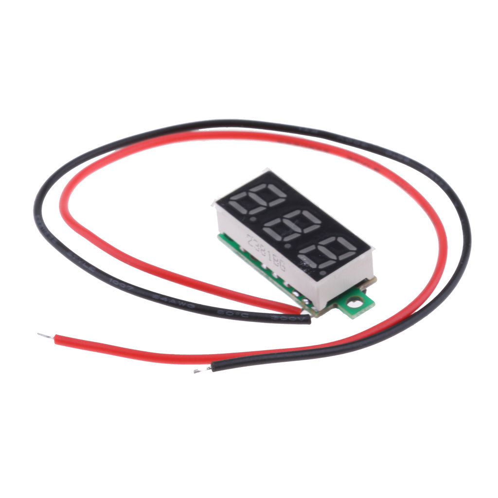 0.28 Inch 2 Wire LED DC2.5-30V Voltmeter Digital Voltage Meter Tester Green