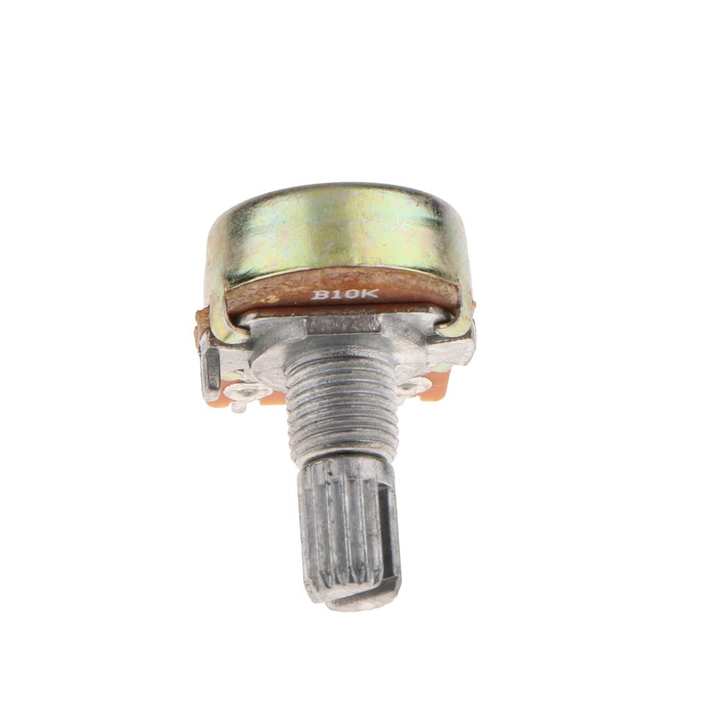 5Pc Single Linear 10mm Potentiometer Rotary 3 Pin with Nuts And Washers 10K
