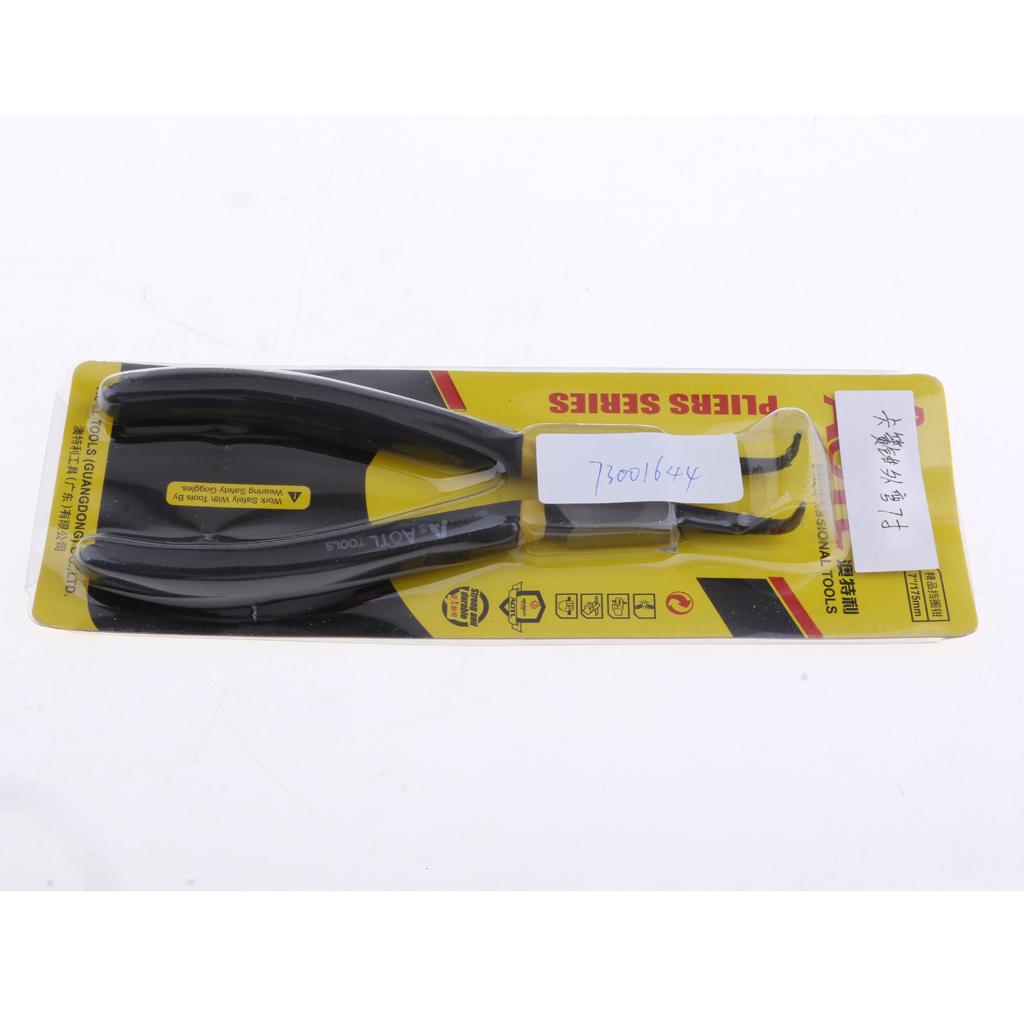 7 Inch Spring Loaded External Bent Circlip Plier Hand Tool