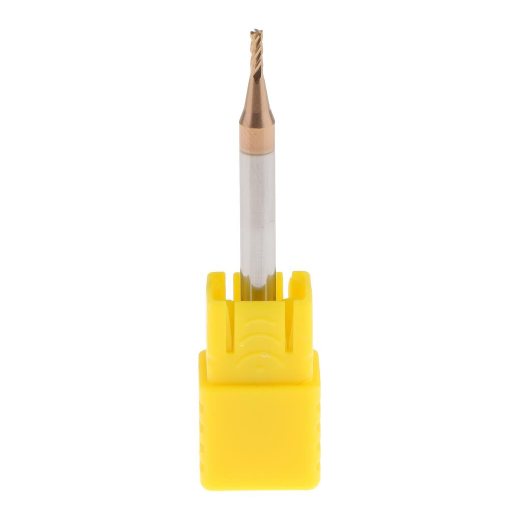 Tungsten Steel Coated 4 Flute Straight End Mill Cutter 1mm x 4mm