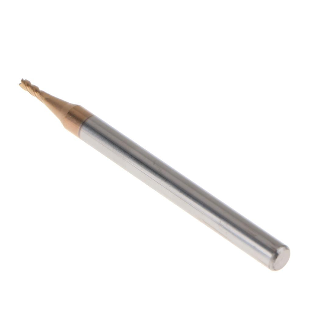 Tungsten Steel Coated 4 Flute Straight End Mill Cutter 1mm x 4mm