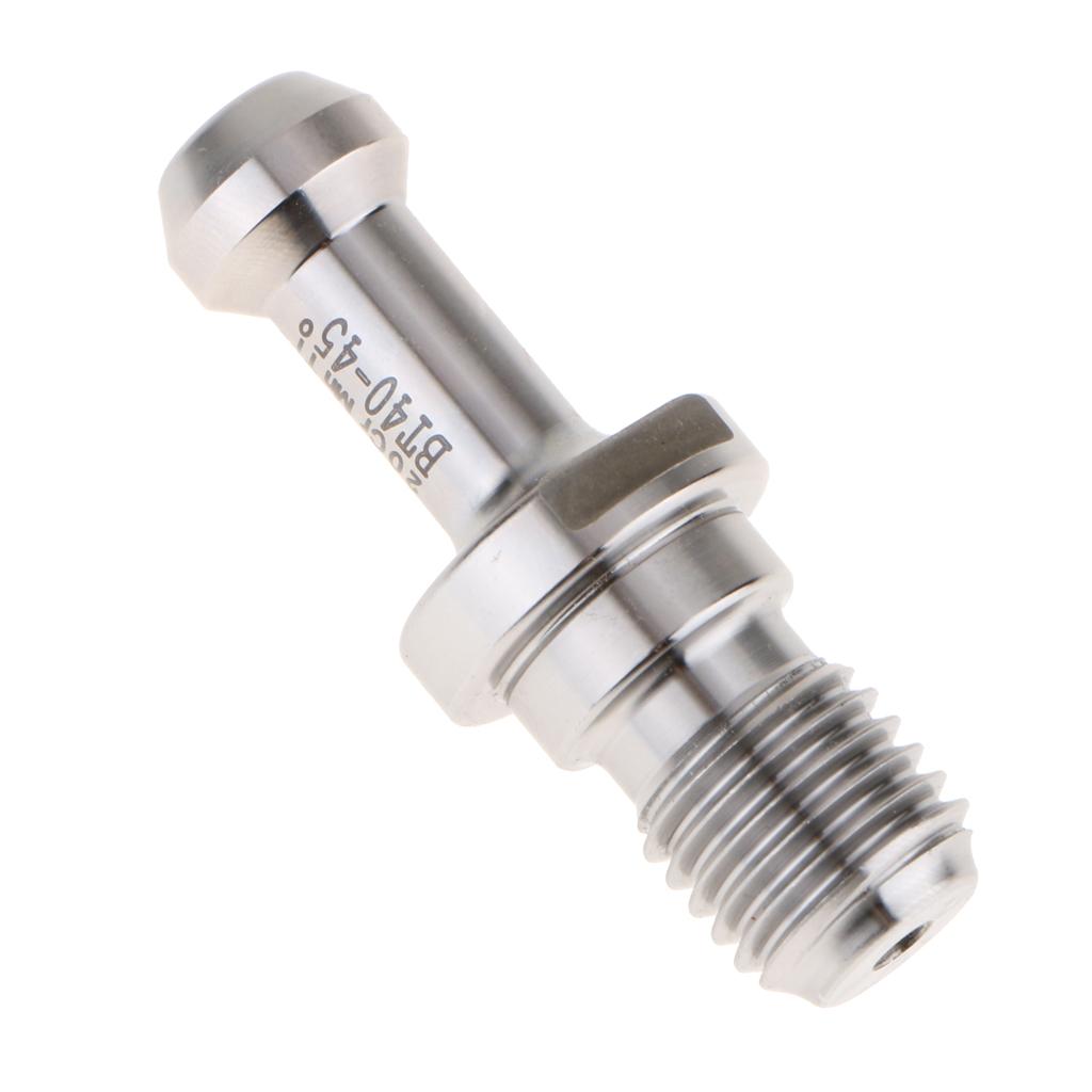 20CrMnTi CNC BT40 45 Degree Pull Stud Retention Knob Bolt Silver 60mm Length