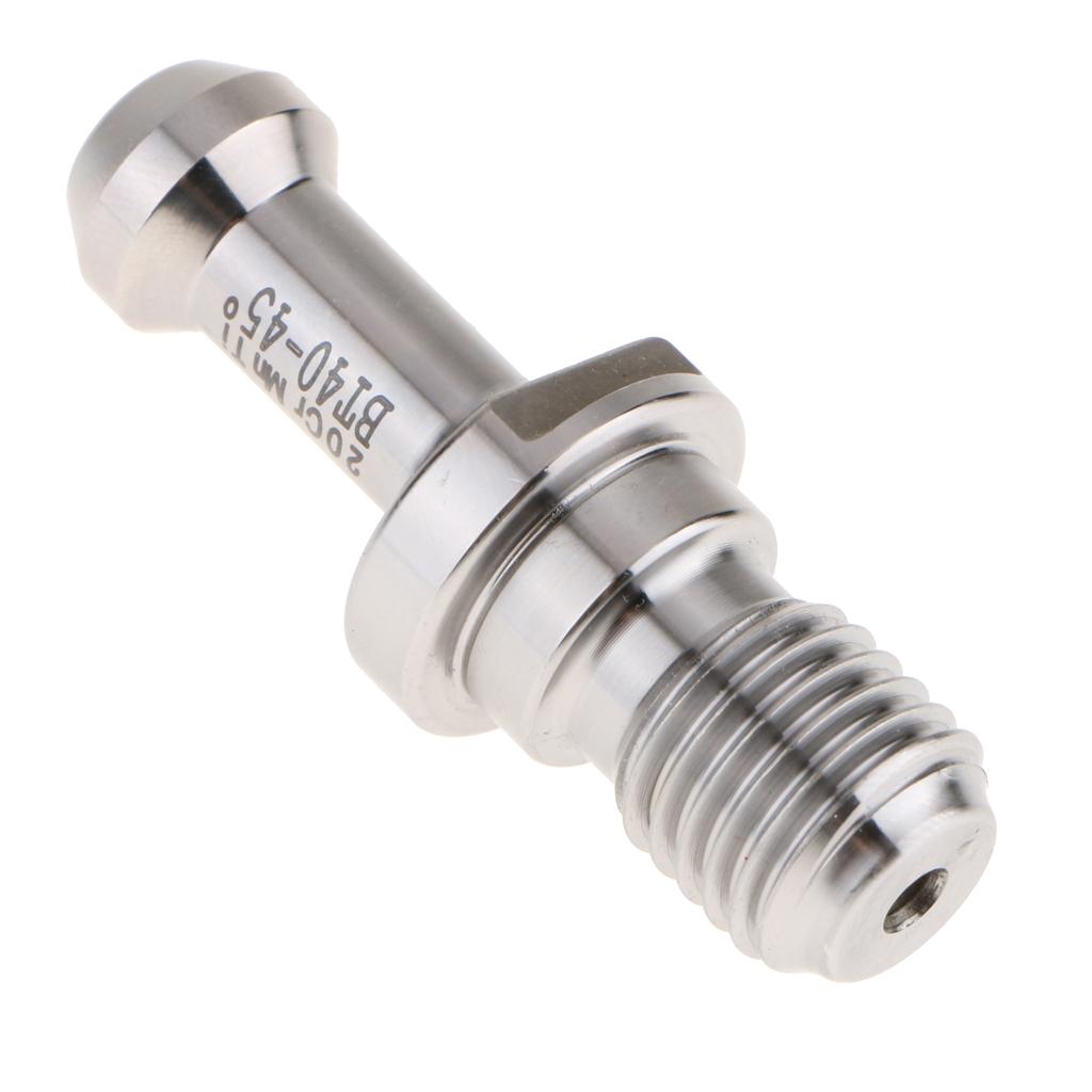 20CrMnTi CNC BT40 45 Degree Pull Stud Retention Knob Bolt Silver 60mm Length