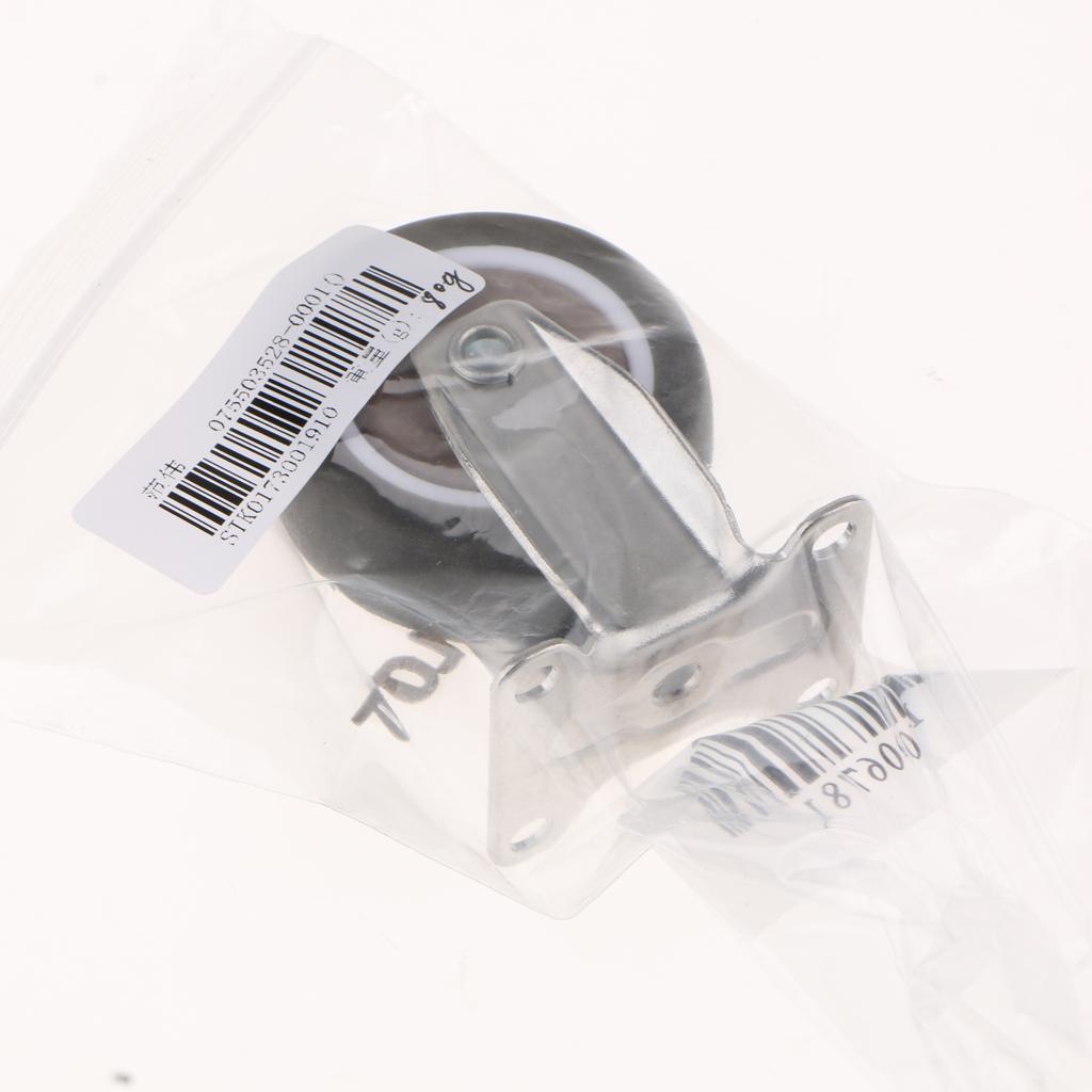 Heavy Duty Rubber Castor Trolley Wheel Industrial Caster Fixed Plate 2 Inch