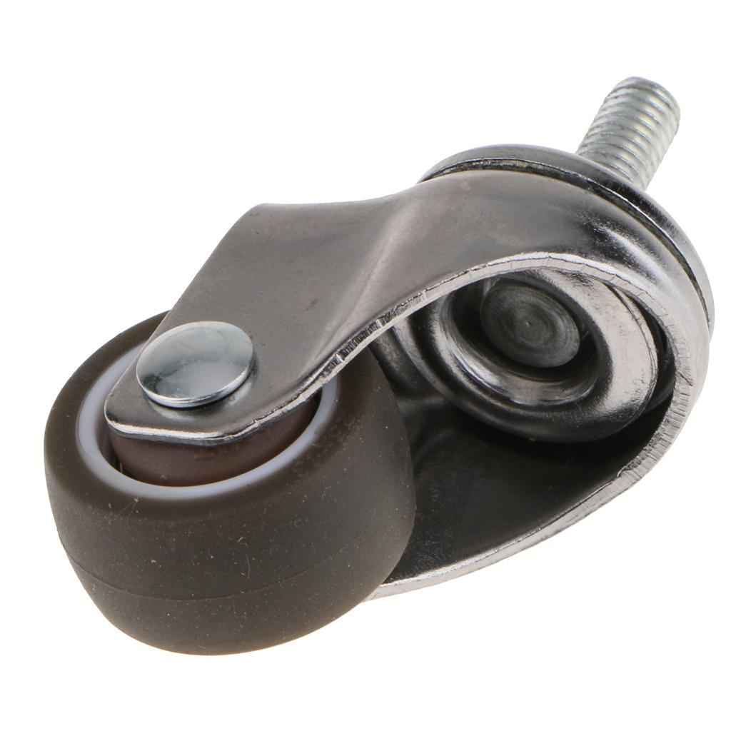 Heavy Duty Rubber Castor Wheel Trolley Furniture Bed Industrial Caster 1 Inch