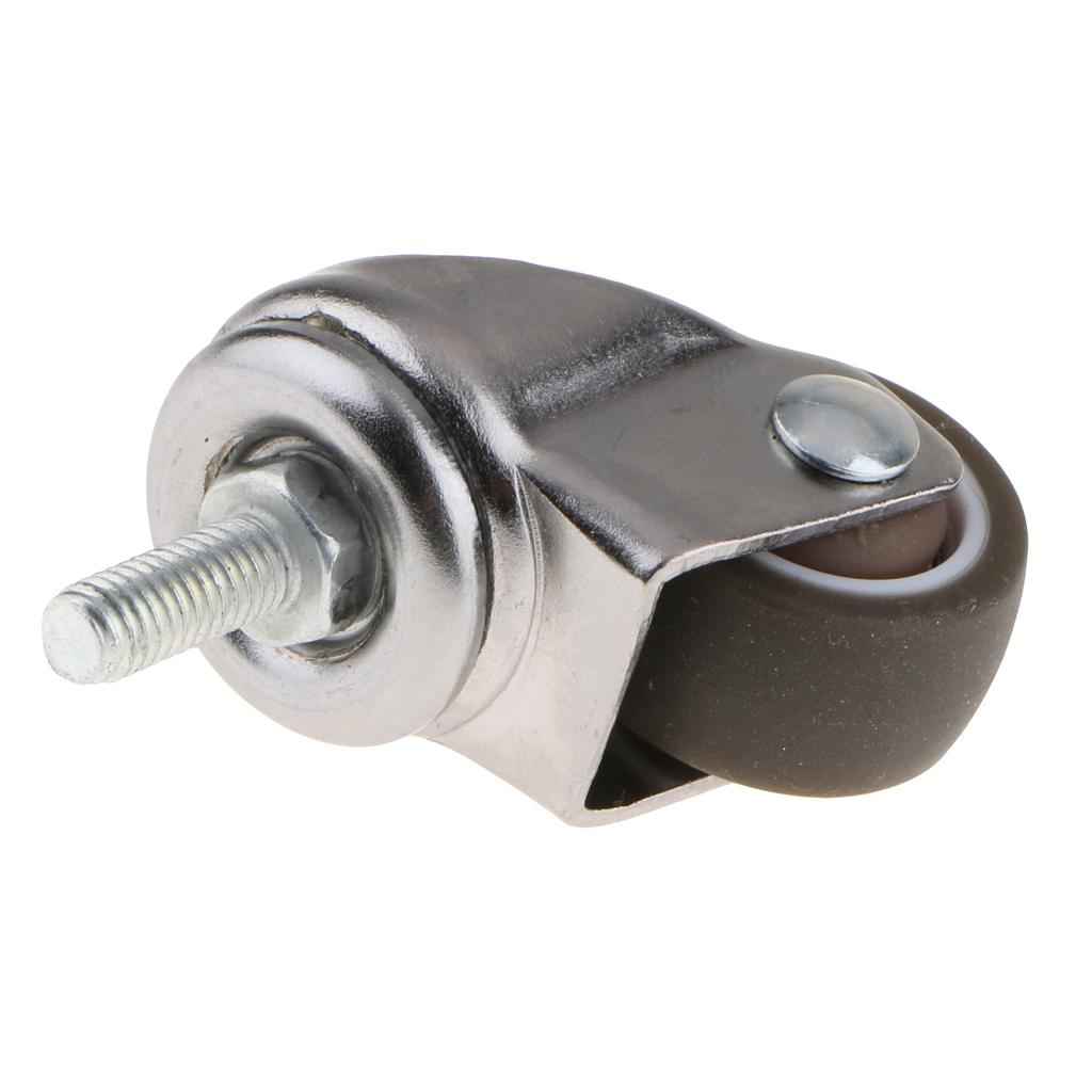 Heavy Duty Rubber Castor Wheel Trolley Furniture Bed Industrial Caster 1 Inch