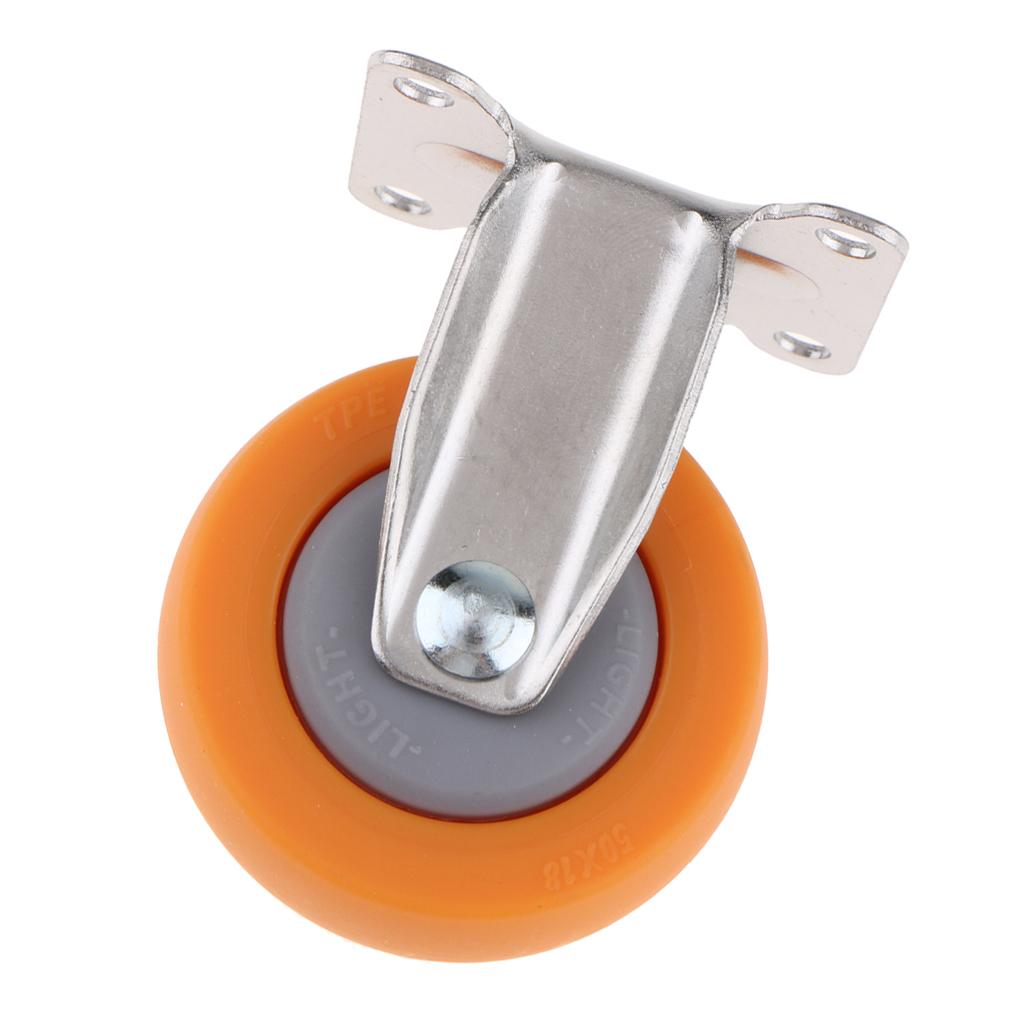 Heavy Duty Top Plate Fixed Castor Nylon Wheels Trolley Furniture Caster 2 Inch