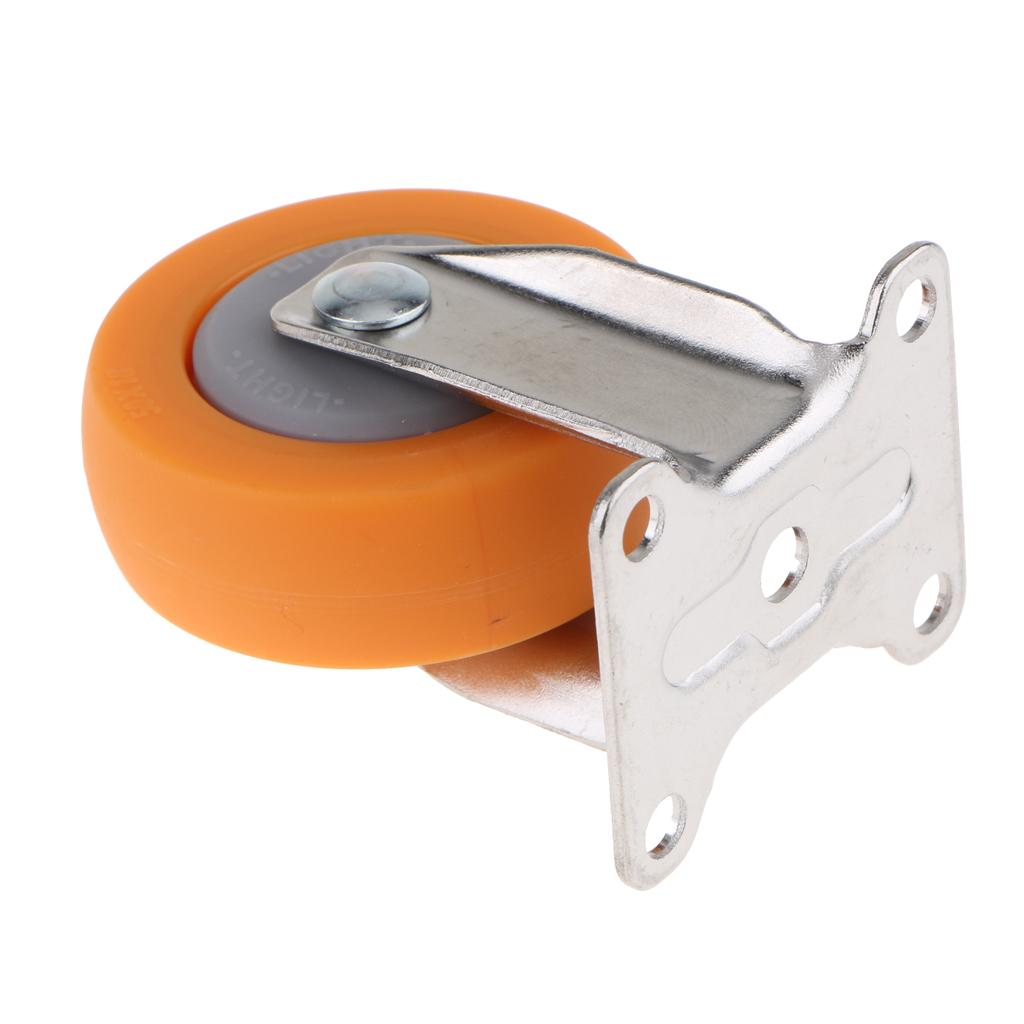 Heavy Duty Top Plate Fixed Castor Nylon Wheels Trolley Furniture Caster 2 Inch