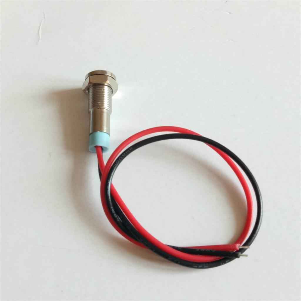 24V 6mm Signal Power Supply LED Metal Indicator Light Lamp Pre-Wired Green