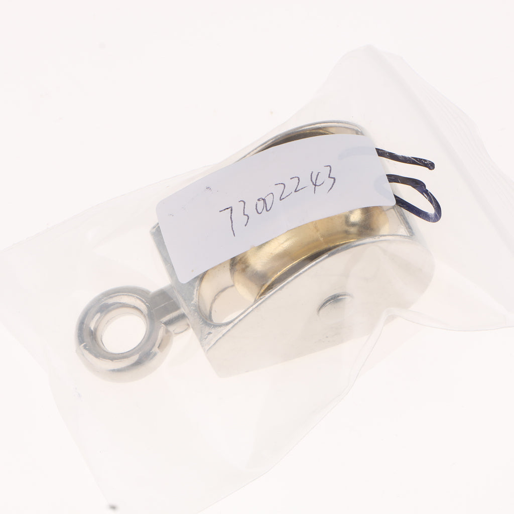 Fixed Eye Pulley Sheave Rigging Hoist Rope Hanging Lifting Double Wheel 40mm