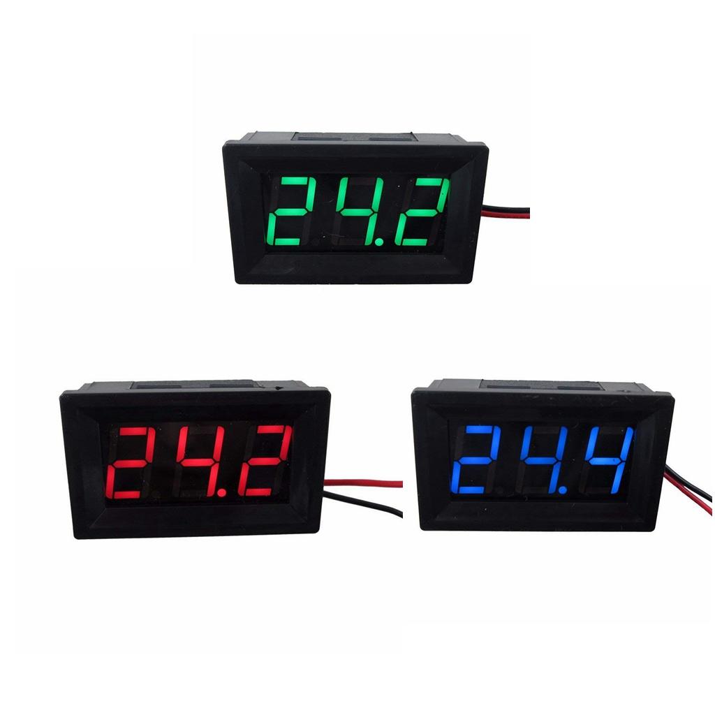 Mini DC 5V-120V Voltmeter LED Panel 3-Digital Display Voltage Meter Red