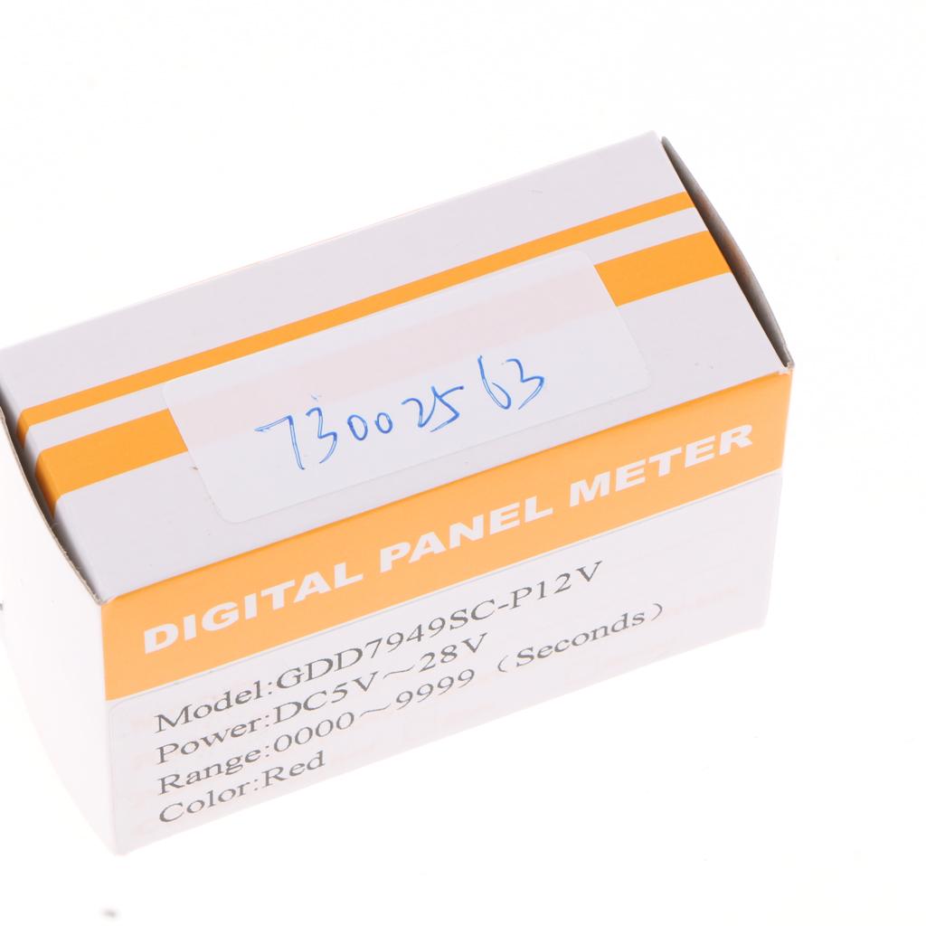 Red LED Digital Timer Totalizer Hour Chronometer Panel GDD7949SC-P12V