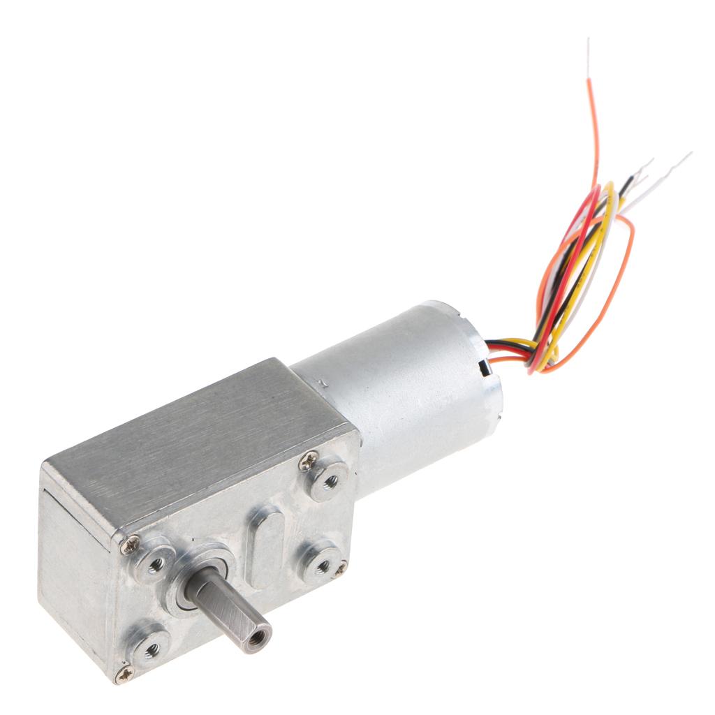 DC 12V Reversible High Torque Turbo Worm Geared Motor Self-Locking 150RPM
