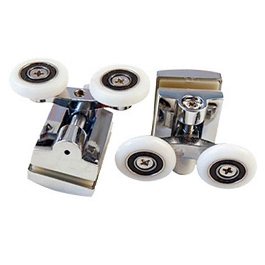 2 Pieces 23mm Shower Door Wheels Double Twin Top Shower Door Enclosures Rollers / Runners / Pulleys / Wheels