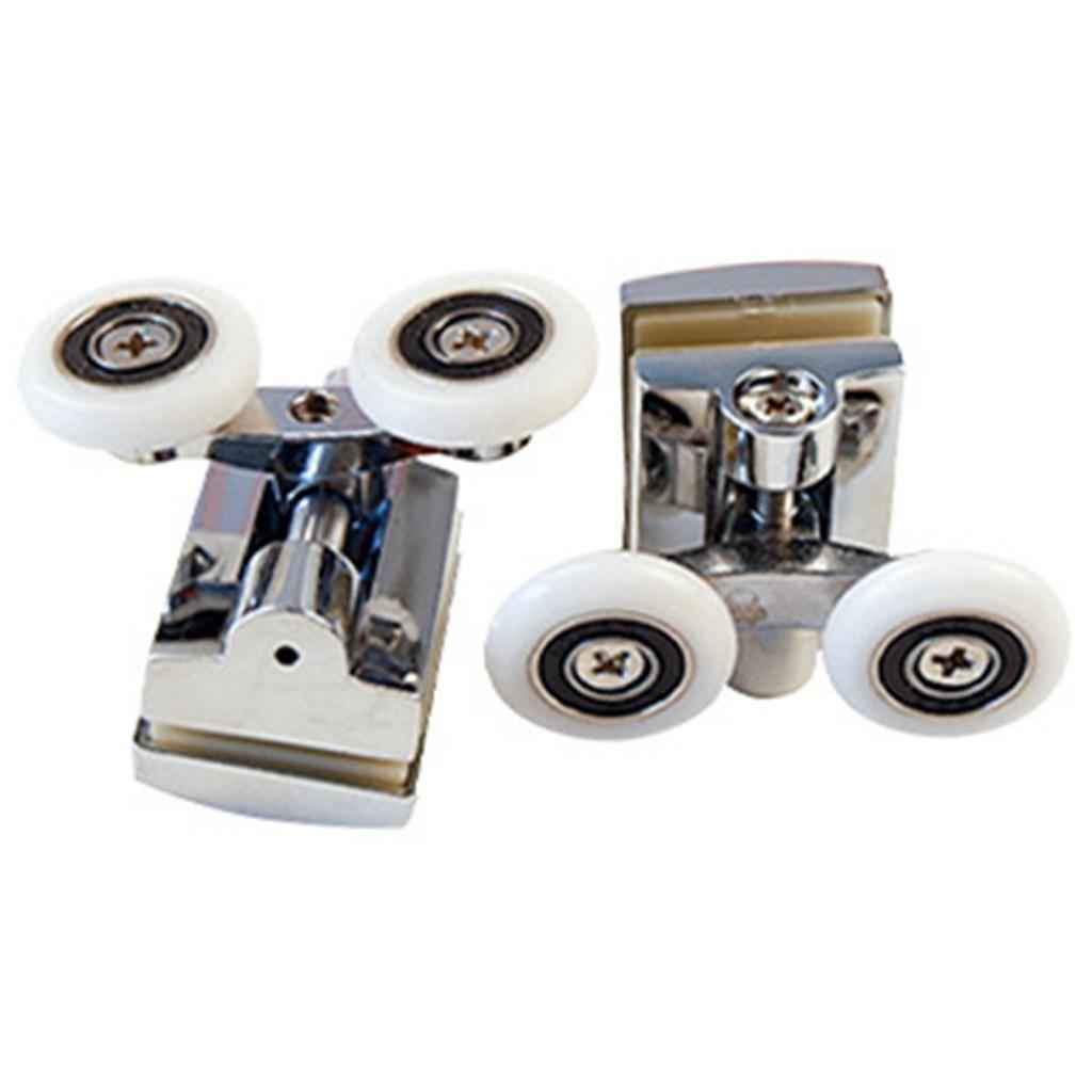 2 Pieces 23mm Shower Door Wheels Double Twin Top Shower Door Enclosures Rollers / Runners / Pulleys / Wheels