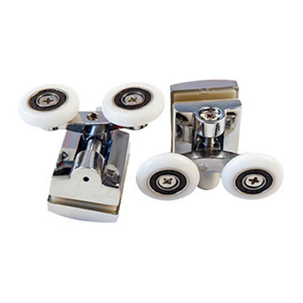 2 Pieces 23mm Shower Door Wheels Double Twin Top Shower Door Enclosures Rollers / Runners / Pulleys / Wheels