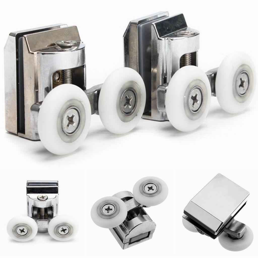 2 Pieces 23mm Shower Door Wheels Double Twin Top Shower Door Enclosures Rollers / Runners / Pulleys / Wheels