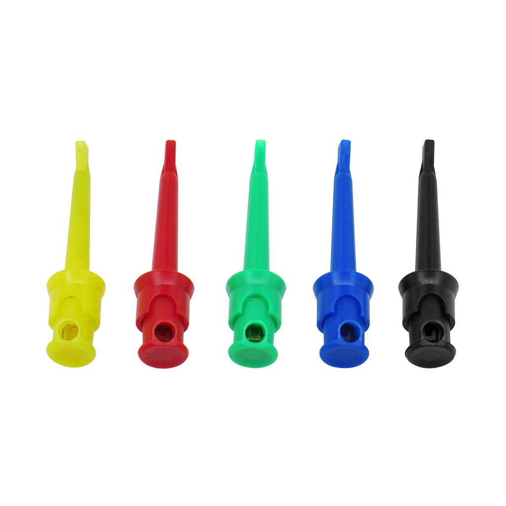 10x Electrical Testing Hook Multimeter Test Probe Lead Clips Grabber Jumper