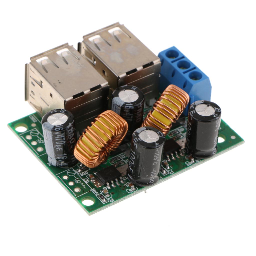 DC 36/24/12/9V To 5V 3A Multi USB Car Charger Solar Energy Step-down Module