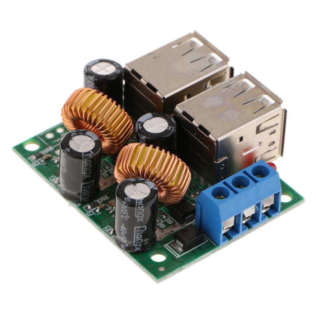 DC 36/24/12/9V To 5V 3A Multi USB Car Charger Solar Energy Step-down Module