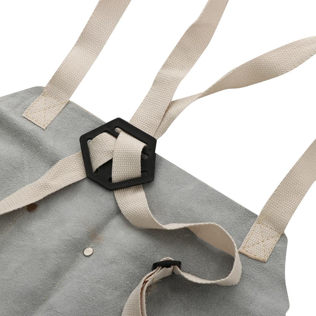 Welder Apron Heat Insulation Welding Artificial Cowhide Leather Natural