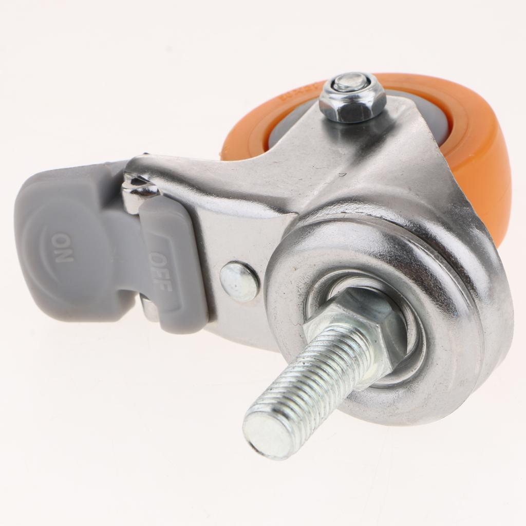 2in 720 Degree Industrial Swivel Caster Wheels Bearing Capacity Heavy Duty