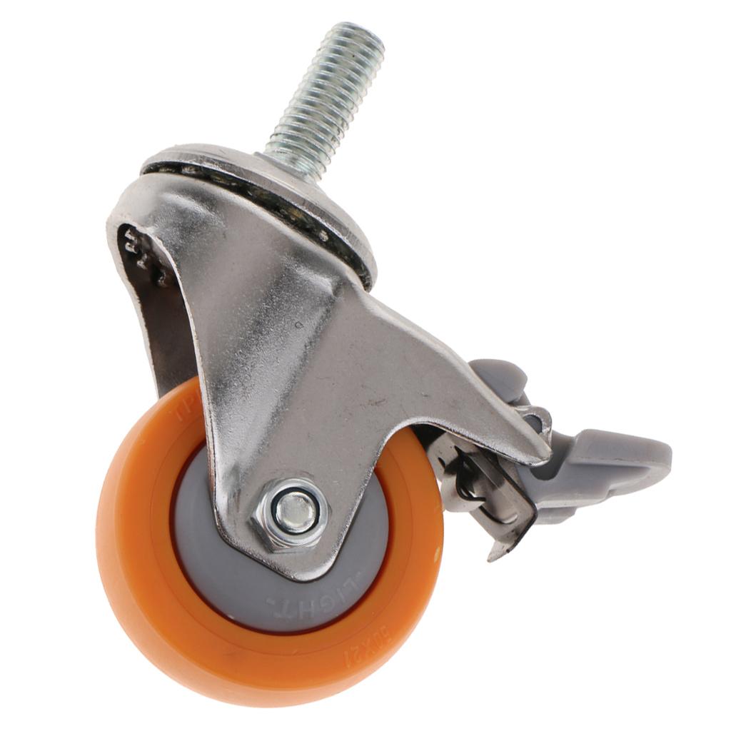 2in 720 Degree Industrial Swivel Caster Wheels Bearing Capacity Heavy Duty