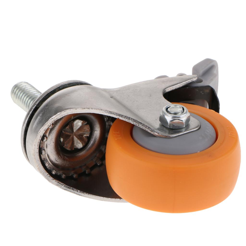2in 720 Degree Industrial Swivel Caster Wheels Bearing Capacity Heavy Duty