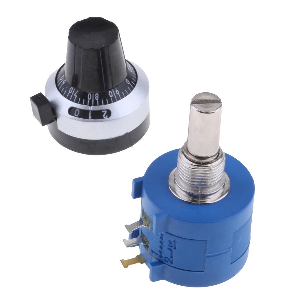 3590S-2-103L 100R Adjustable Multiturn Potentiometer with Dial Rotary Knob