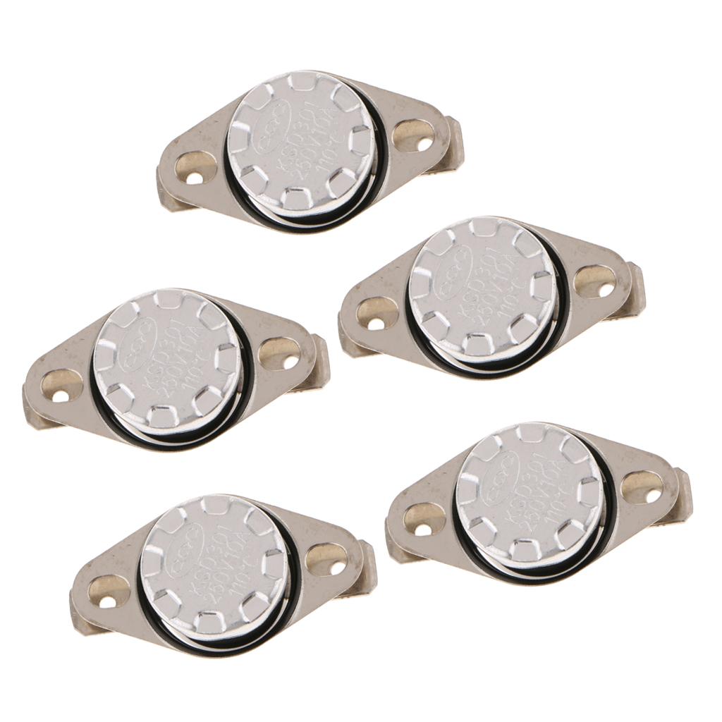 5 Pieces KSD301 110-140 Celsius Normal Open Temperature Switch 10A 250V 110℃