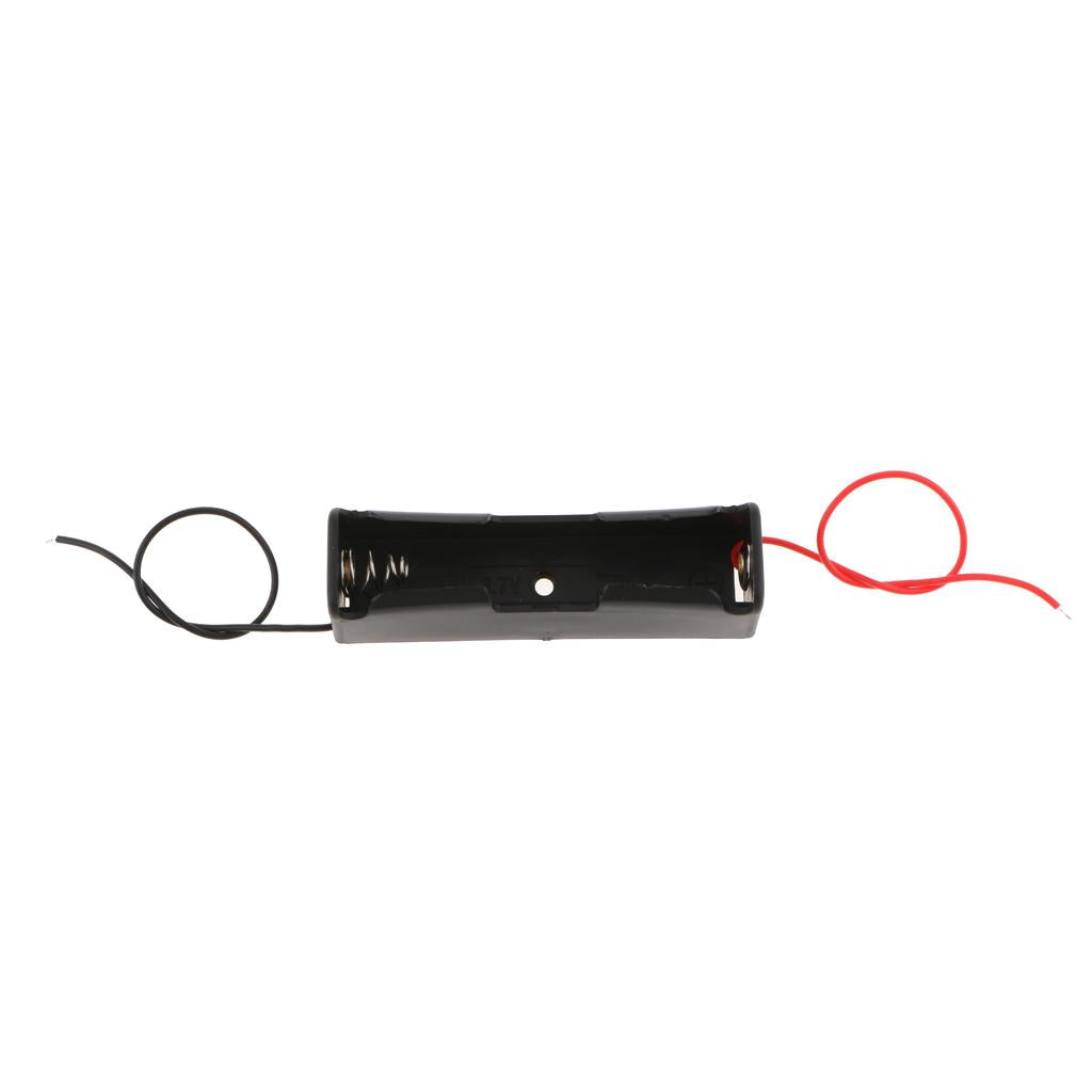 9Pc Wire Lead Battery Storage Box Case Holder for 18650 Single Battery Black