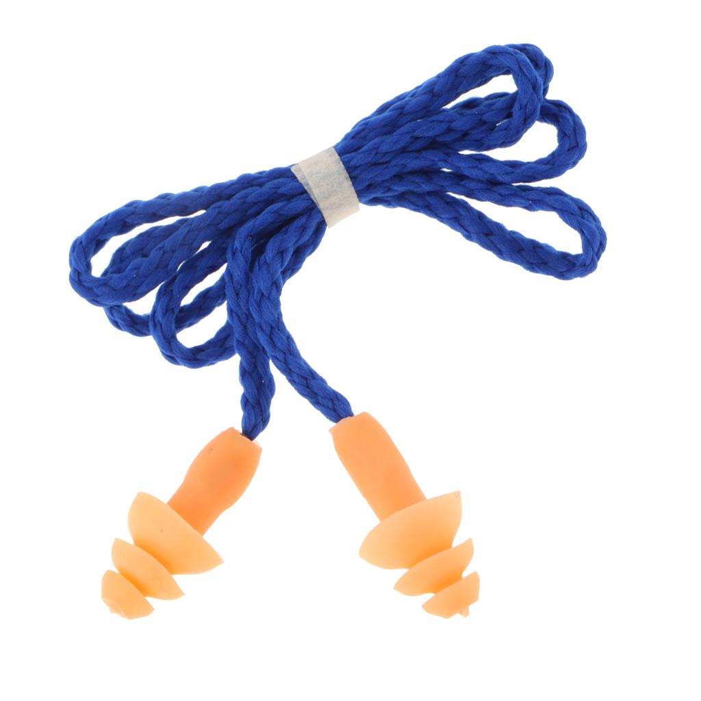 Corded Noise Reduction Ear Plugs Hearing Protector Protection Earplugs