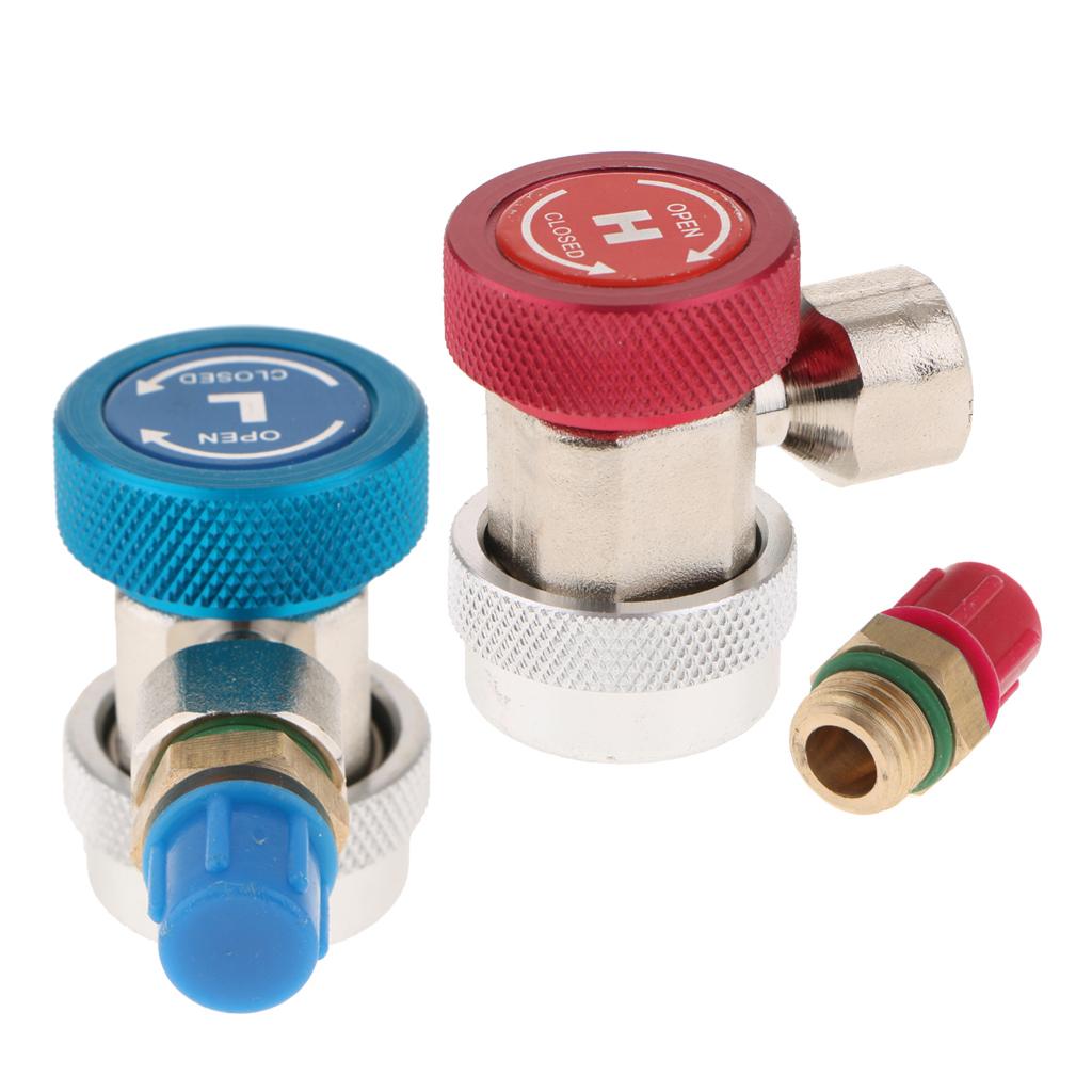 AC R134A Quick Connector Adapter Coupler Auto Manifold Gauge Thread Joint