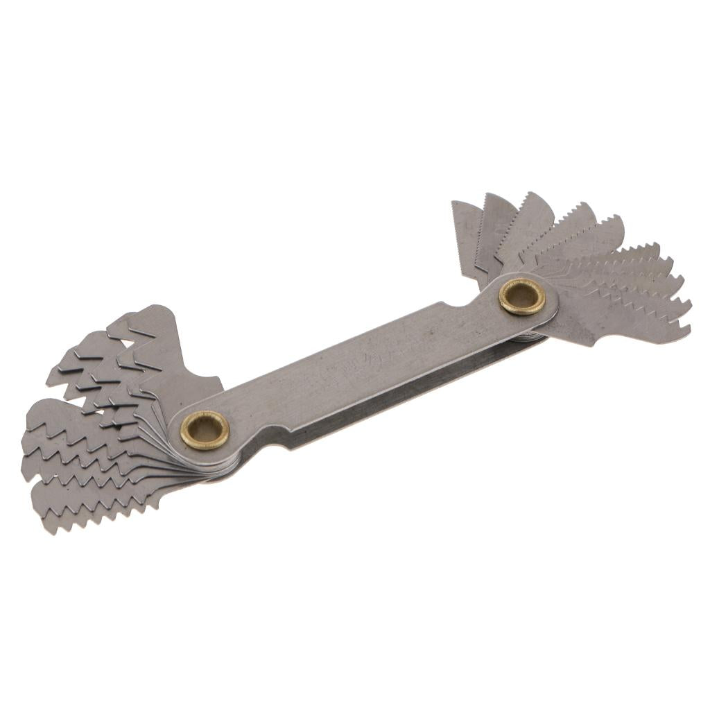 20 Leaves Screw Thread Screw Pitch Cutting Gauge Measuring Tool 55 Degree