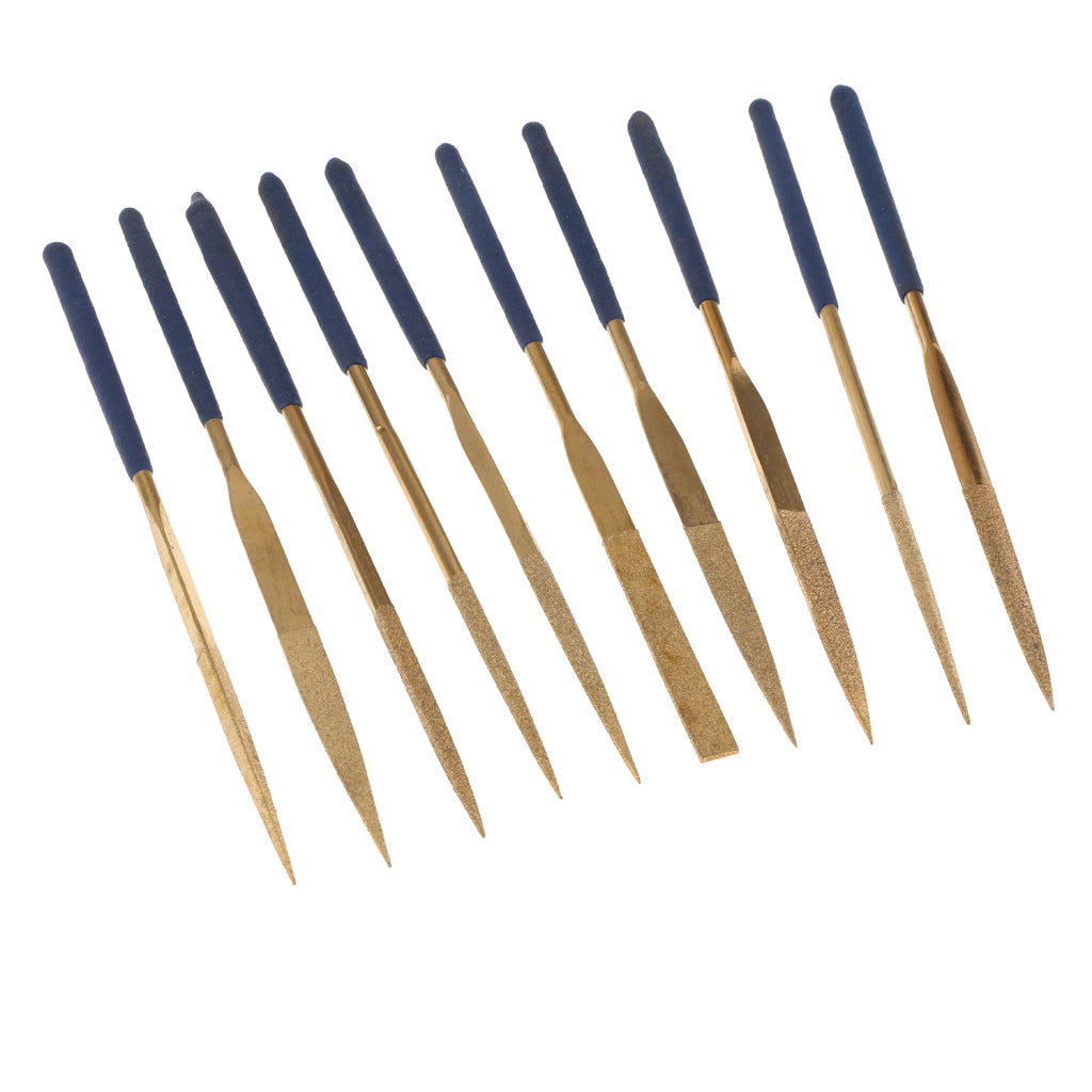 10Pcs Super Wear-resistant Diamond Round Triangle File Corundum 4 x 160 suits