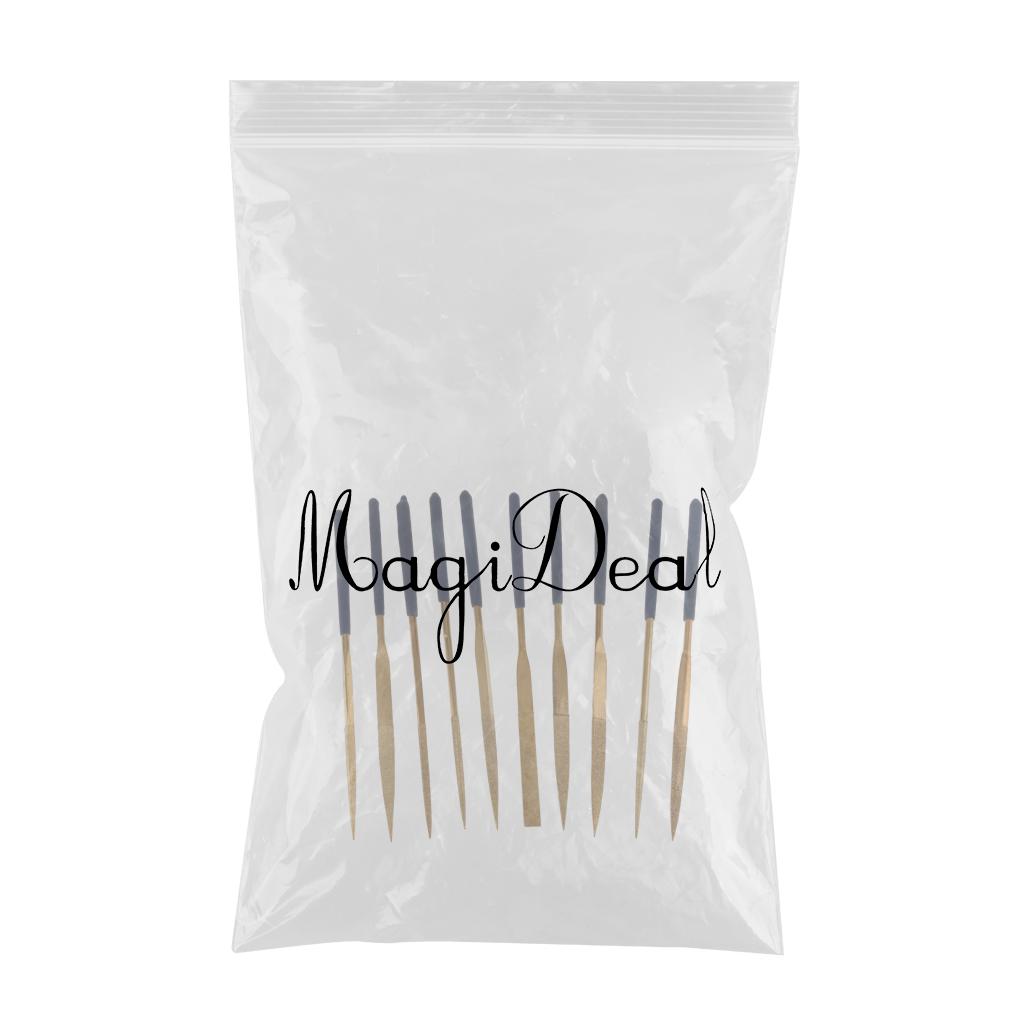 10Pcs Super Wear-resistant Diamond Round Triangle File Corundum 4 x 160 suits